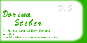dorina stiber business card